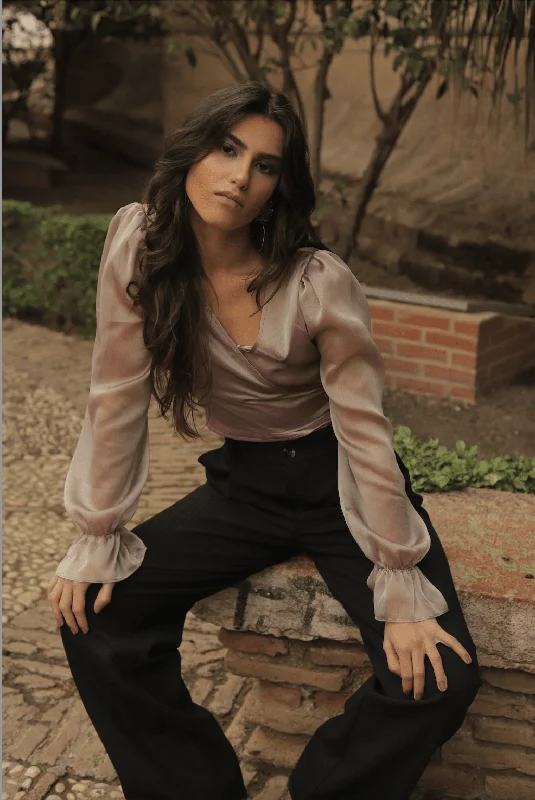 Valeria Pink Blouse Business Casual Blouse