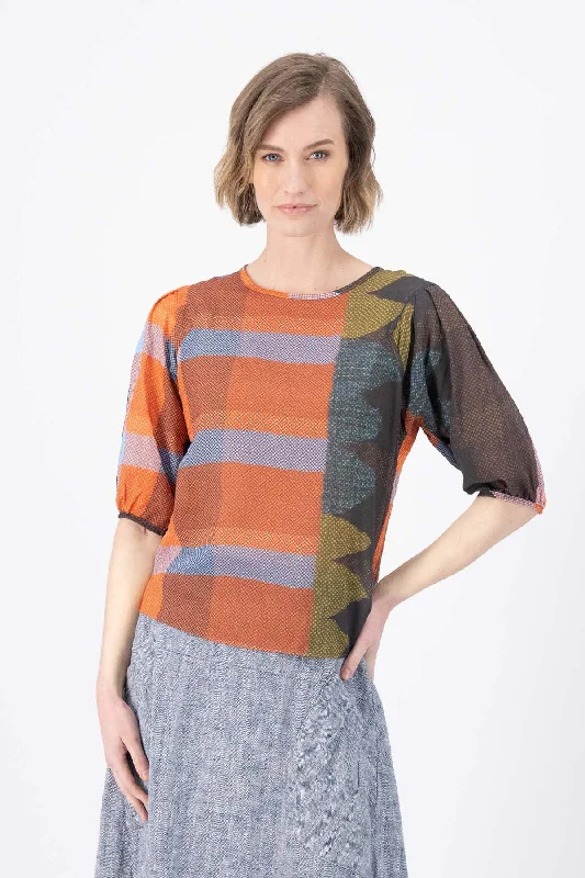Jada Blouse in Cotton Pleated Collar Blouse