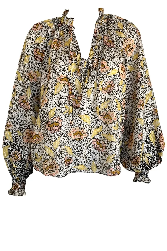Kaitlyn Blouse Ruched Sleeve Blouse