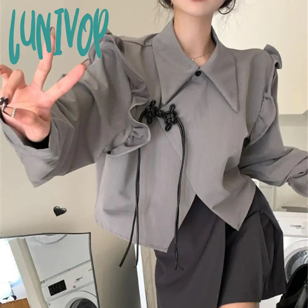 Lunivop Y2K Irregular Crop Blouses Women Harajuku Ruffles Asymmetrical Shirts Korean Preppy Streetwear Long Sleeve Lace Up Tops Modern Oversized Blouse Lunivop Y2K Irregular Crop Blouses Women Harajuku Ruffles Asymmetrical Shirts Korean Preppy Streetwear Long Sleeve Lace Up Tops Modern Oversized Blouse