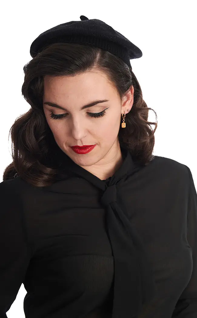 Pussybow Please Blouse | Black Slim Fit Blouse