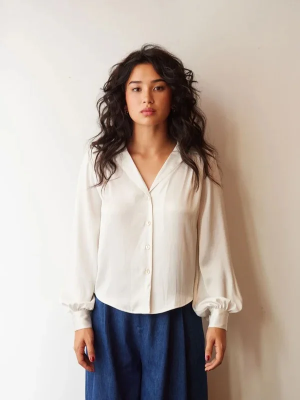 Rose Blouse Side Tie Blouse