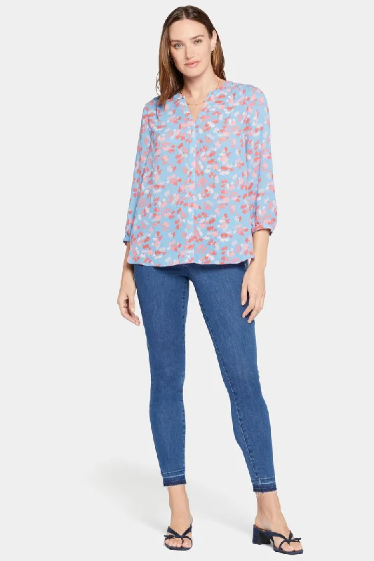 Spring Pintuck Blouse - Pacific Meadows Sheer Mesh Blouse