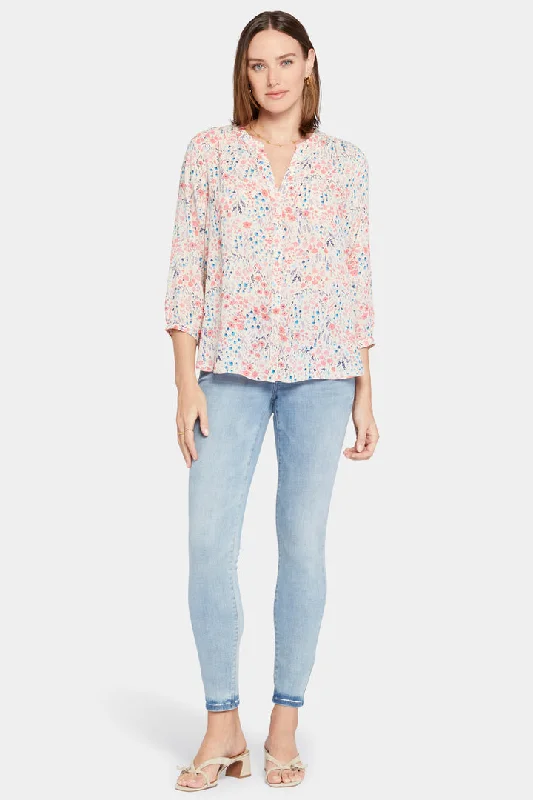 Pintuck Blouse S1F0537 Hacienda Wrap Front Blouse