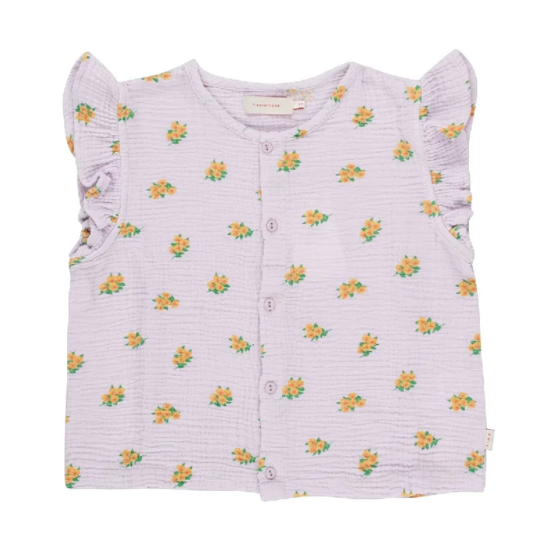 Tiny Cottons Crop Flowers Blouse Side Tie Blouse