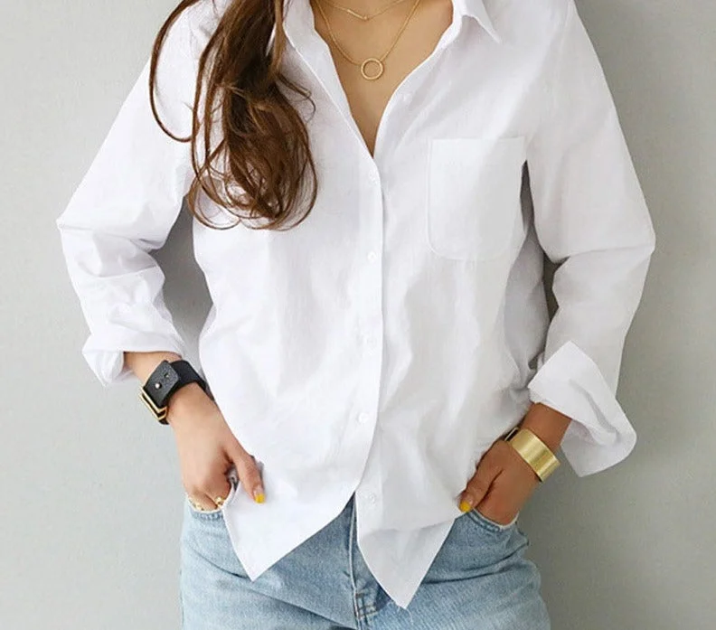 Women Shirts and Blouses Feminine Blouse Top Long Sleeve Casual White Turn-down Collar OL Style Women Loose Blouses Stylish Wrap Blouse Women Shirts and Blouses Feminine Blouse Top Long Sleeve Casual White Turn-down Collar OL Style Women Loose Blouses Stylish Wrap Blouse