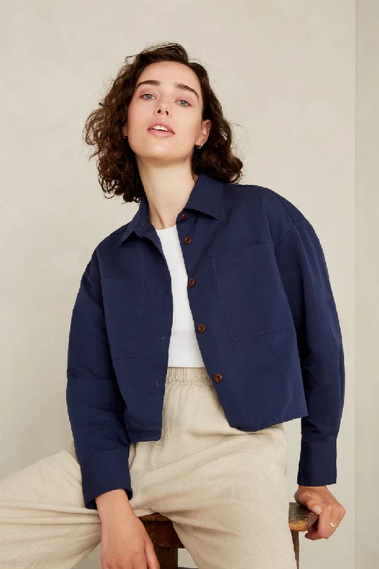 Quinn Blouse Navy Sheer Mesh Blouse