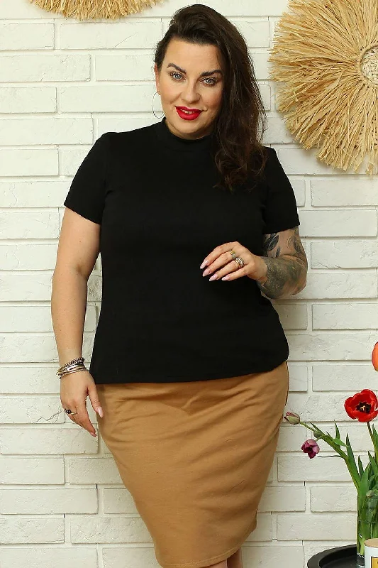 Plus size blouse model 182192 Karko Semi-Sheer Blouse