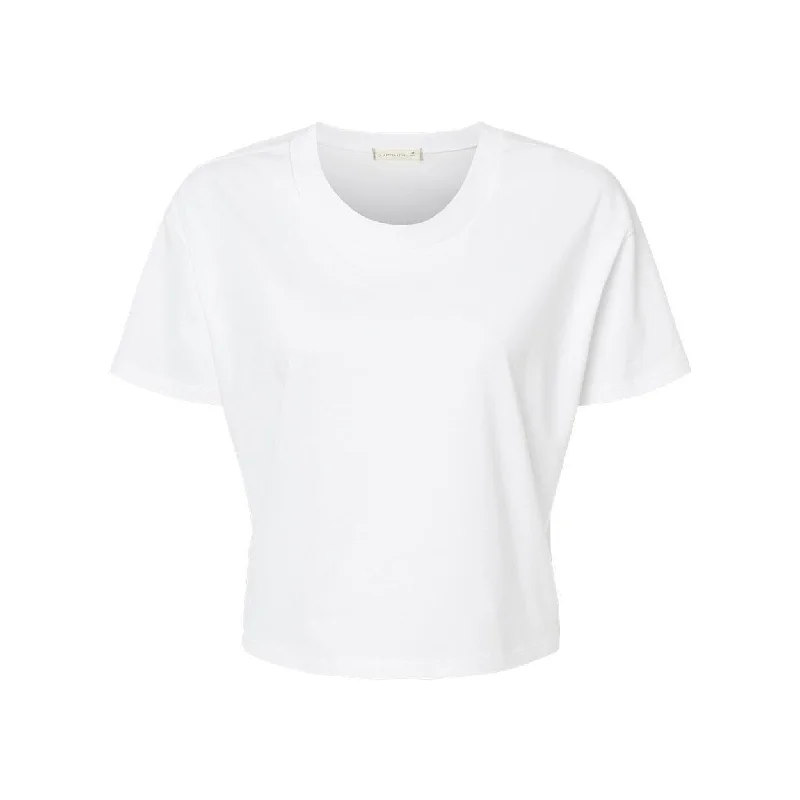 Alternative Women´s Cotton Jersey Go-To Headliner Crop Tee Print Jacquard Patchwork