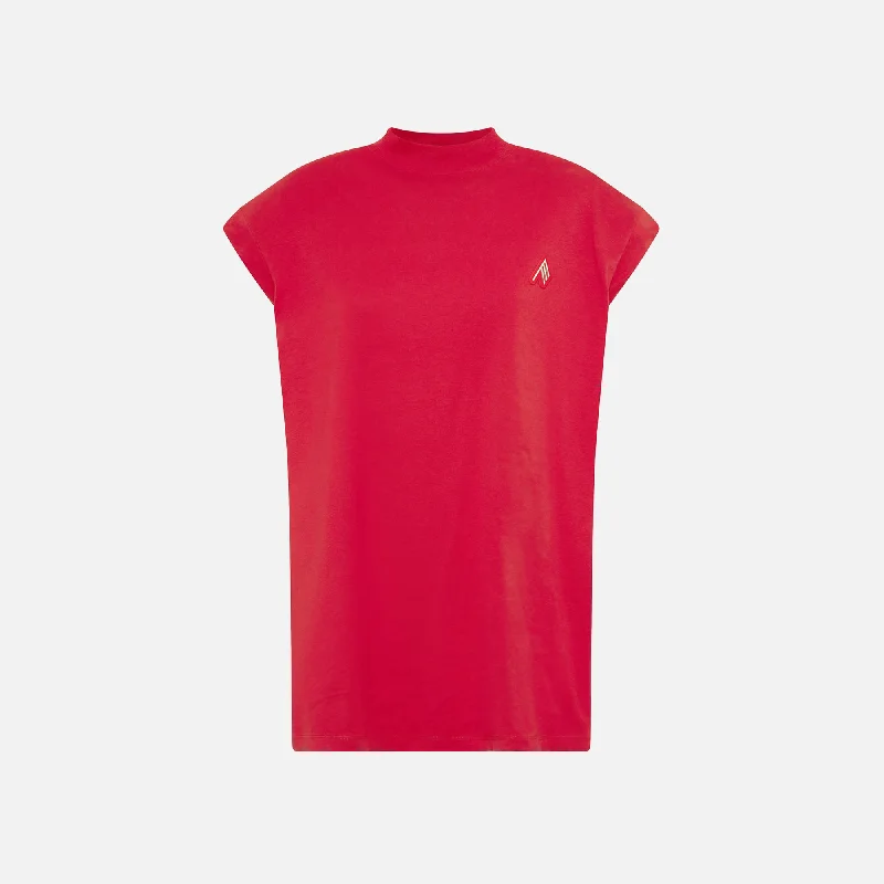 The Attico Laurie Tee - Vibrant Red Elegant Classic Vintage