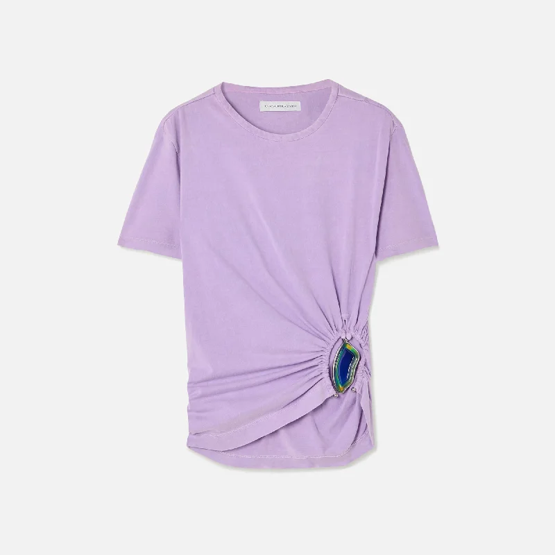 Christopher Esber Washed Moodstone Tee - Grape Fitted T-Shirt Seamless Stretchy
