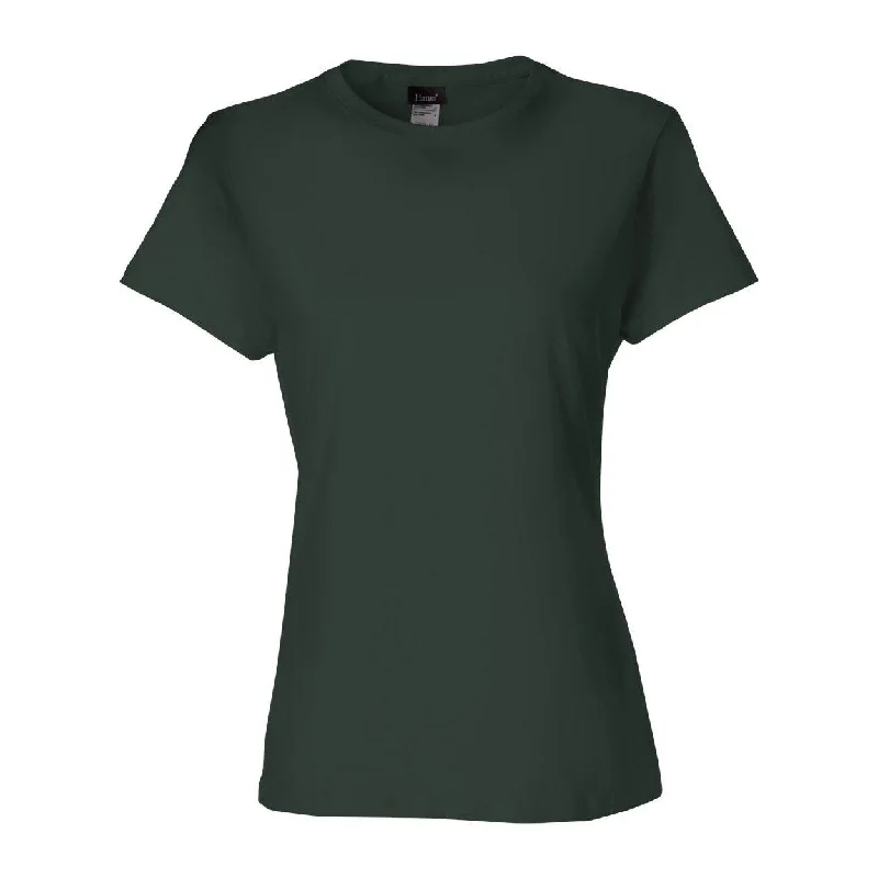 Hanes Perfect-T Womens T-Shirt Terry Blend Velvet Blend Canvas Blend