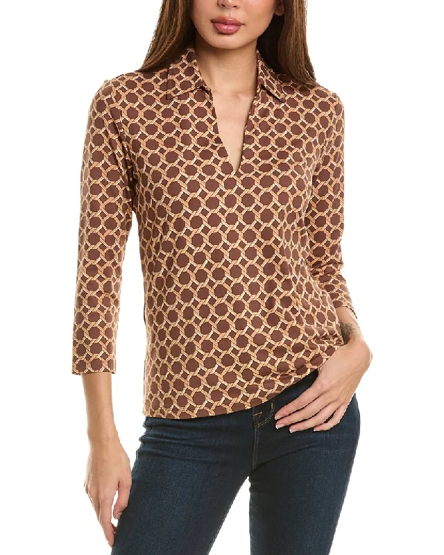 J.McLaughlin Aida T-Shirt Zippered Buttoned Snapped
