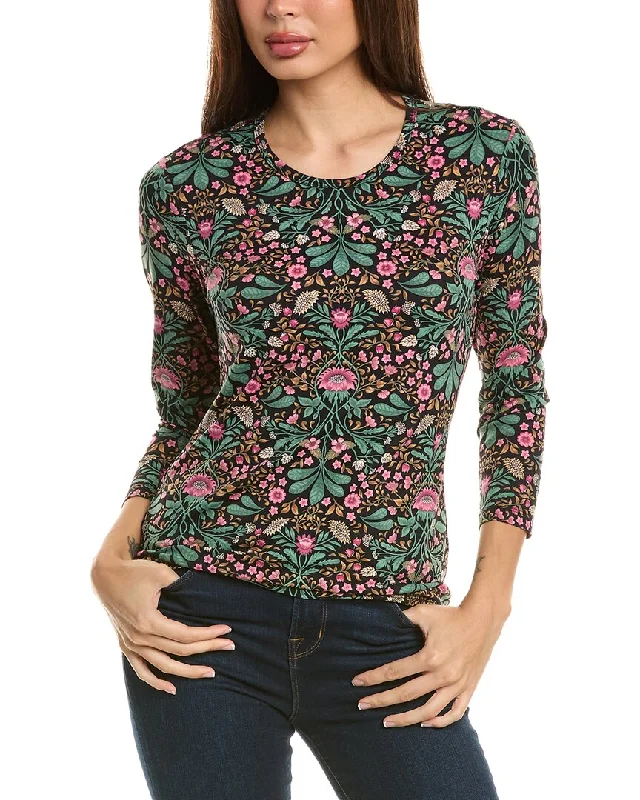 J.McLaughlin Signature T-Shirt Satin Blend Silk Blend Wool Blend