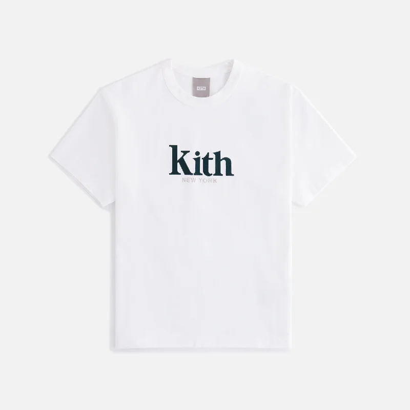 Kith Women Mott New York Tee II - White Front Pockets Side Pockets Patch Pockets