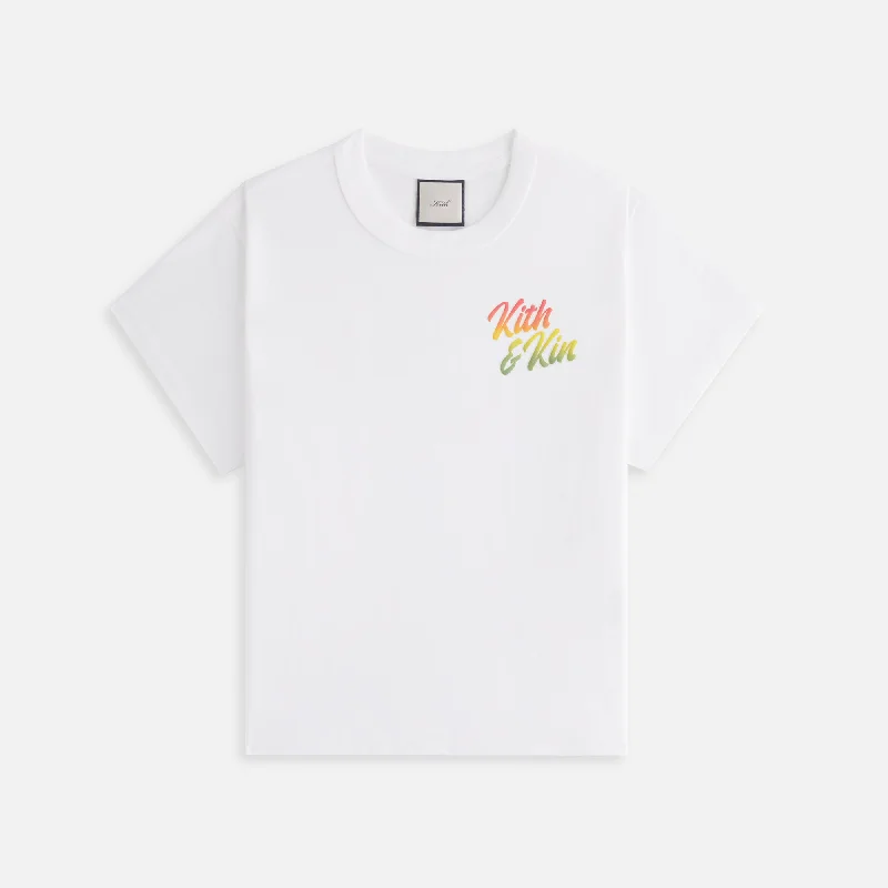 Kith Women Ombre Kith & Kin Nia II Tee - White Plaid T-Shirt Polka Dot Checkered