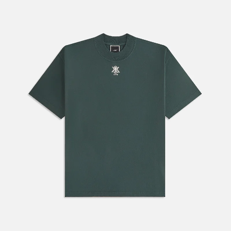 Kith Women Mock Neck Crest Vintage Tee - Stadium Front Pockets Side Pockets Patch Pockets