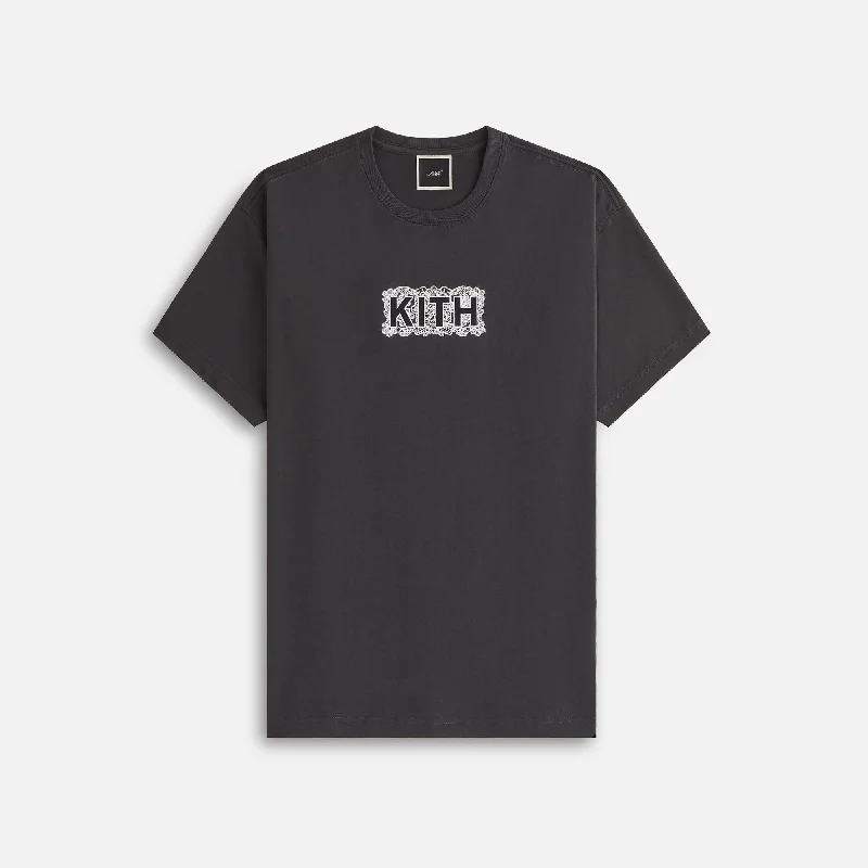 Kith Women Floral Lace Vintage Tee - Black Terry Blend Velvet Blend Canvas Blend