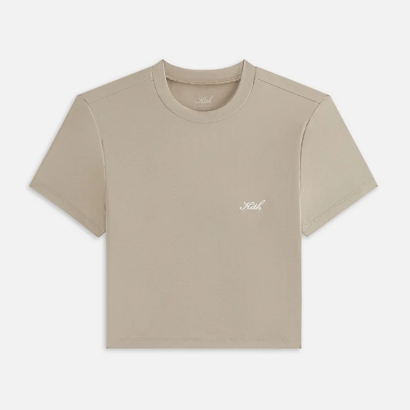 Kith Women Mulberry III Modal Tee - Wren Mesh Fabric Canvas Fabric Denim Fabric
