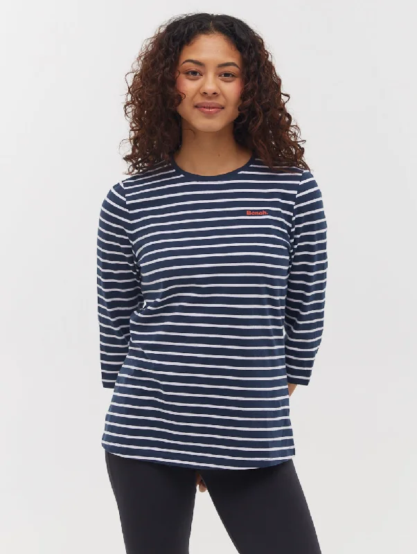 Lesedi 3/4 Stripe T-Shirt Chenille Brocade Lace
