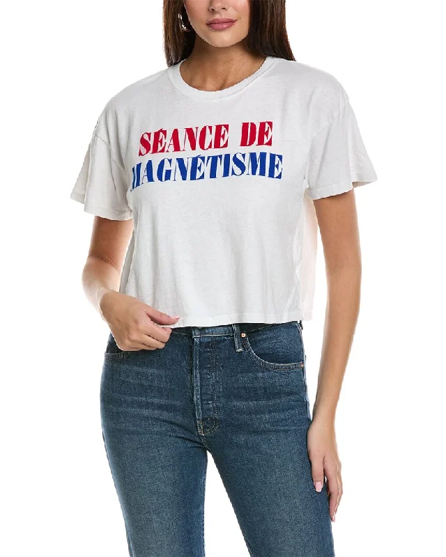 MOTHER Denim The Grab Bag Crop T-Shirt Machine Wash Dry Clean Hand Wash
