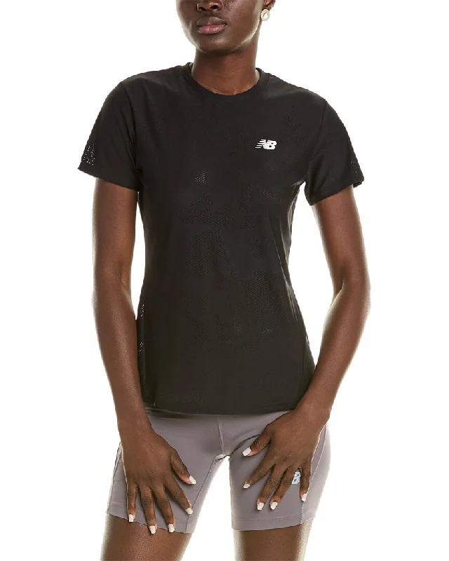 New Balance Q Speed Jacquard T-Shirt Front Pockets Side Pockets Patch Pockets