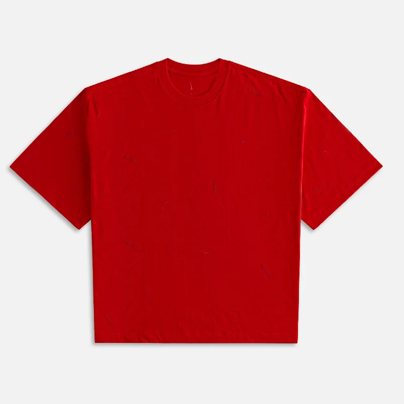 Nike x Jacquemus Tee - University Red Graphic Embroidered Appliqued