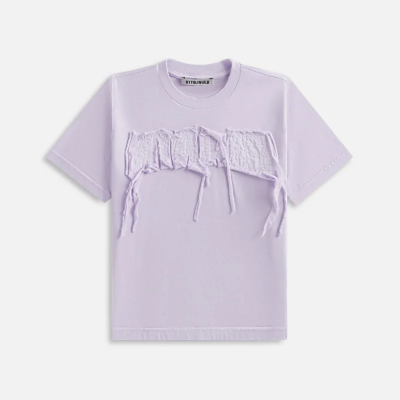 Ottolinger Distressed Otto Fitted Tee - Lilac Fitted T-Shirt Seamless Stretchy
