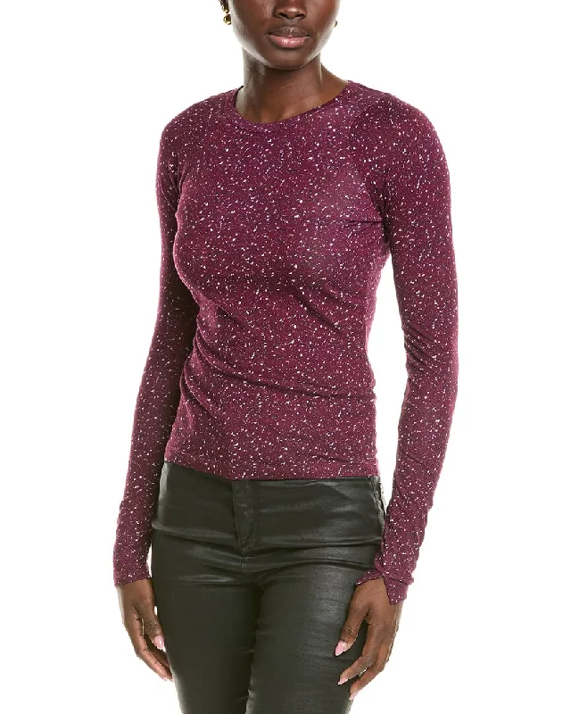 rag & bone Shaw Paneled Crew T-Shirt Front Pockets Side Pockets Patch Pockets