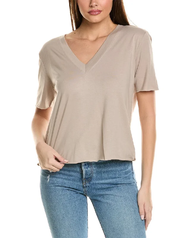 Splendid T-Shirt Print Jacquard Patchwork