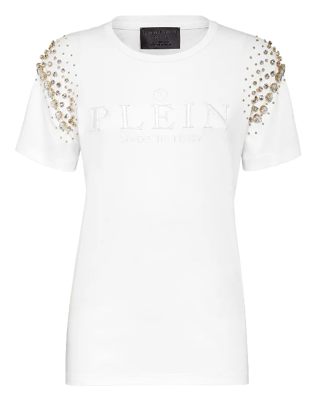 T-shirt Round Neck SS Crystal Iconic Plein Elegant Classic Vintage