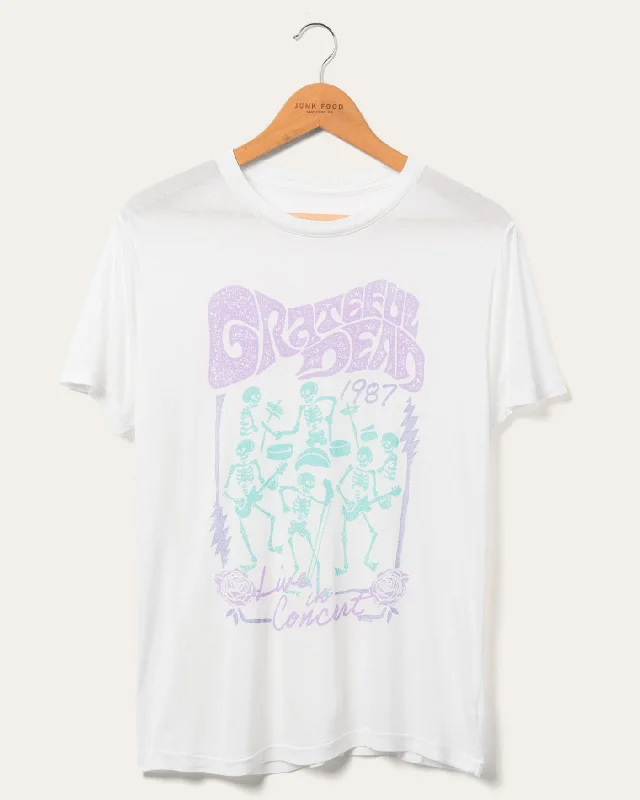 Women's Grateful Dead Live Vintage Tissue Tee Welt Pockets Slit Pockets Flap Pockets