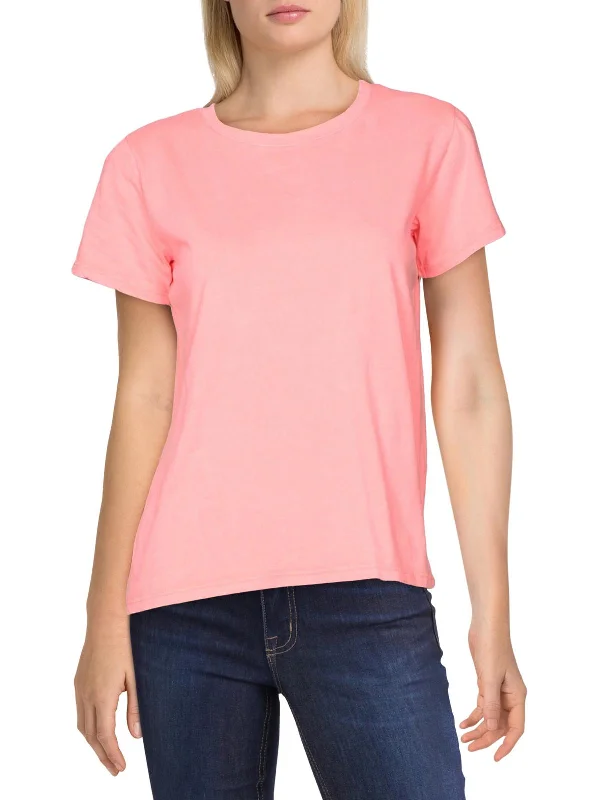 Womens Scoop Neck Short Sleeve T-Shirt Oversized T-Shirt Spandex breathable