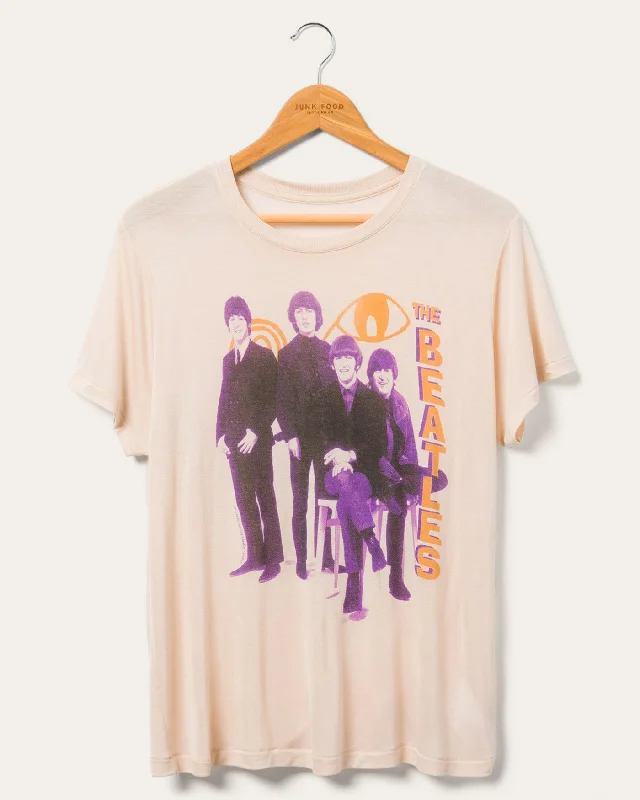 Women's The Beatles Group Vintage Tissue Tee Denim Fabric Leather Fabric Suede Fabric