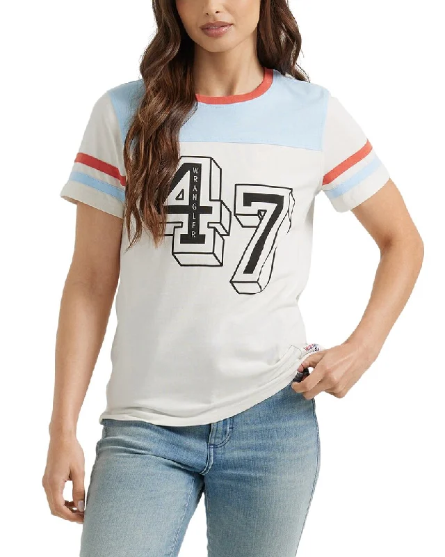 Wrangler Slim Yoke T-Shirt Ribbed Striped Patterned