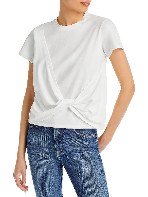 Zahra Womens Organic Cotton Twist T-Shirt Elasticated Padded Insulated