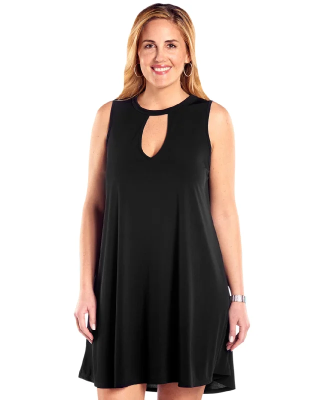Always For Me Black Plus Size Keyhole Dress