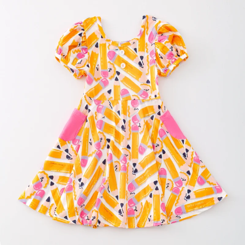 Back to School Pencil Pocket Playwear Dress