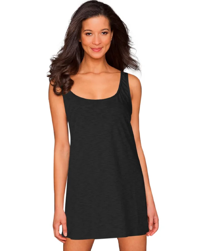 La Blanca Black Jersey Tank Dress