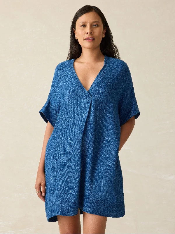 Sanibel Basketweave Dress - Indigo