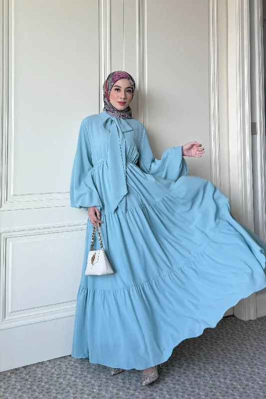 Zayana Dress - Turqoise - Dress Flowly Aksen Pita