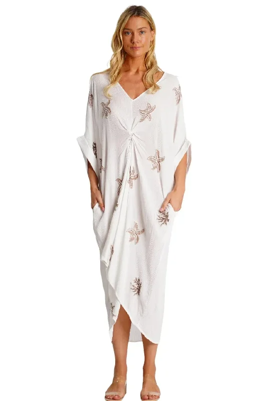 Front Knot Caftan Dress