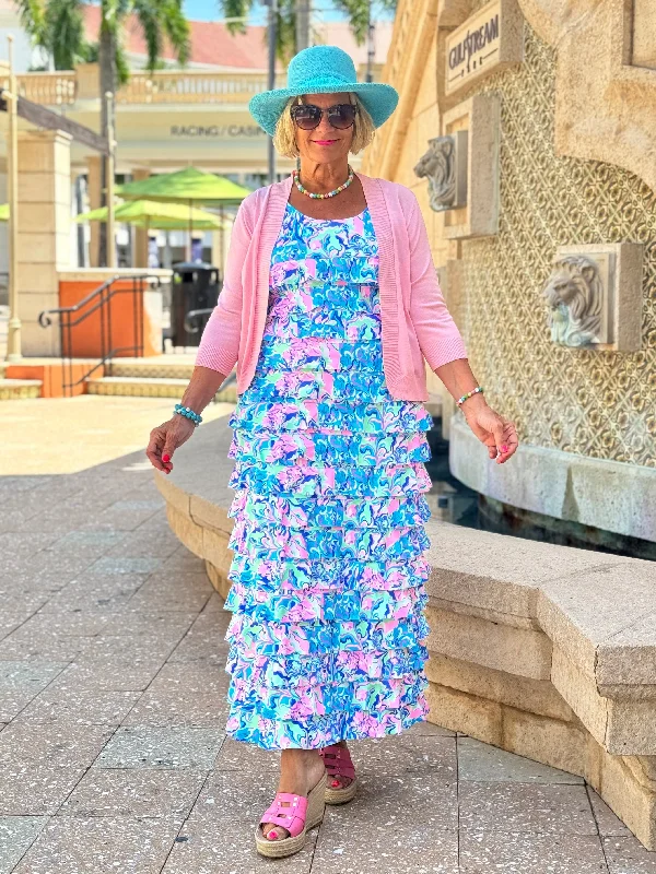 SPLASH OF PINK CHA CHA MAXI DRESS Elegant Lace Maxi Dress