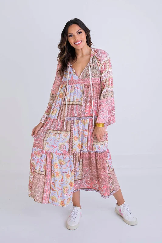 Floral Boho Vintage Maxi Dress Chic Boho Print Maxi Dress