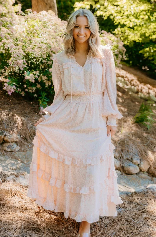 Lily Ruffle Detail Maxi Dress Trendy Maxi Dress with Straps
