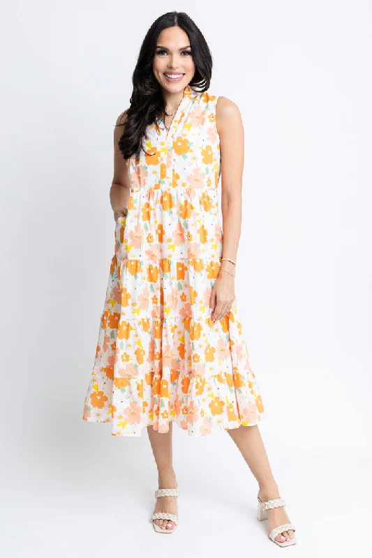 Multi Floral Vneck Maxi Dress Chic Off-Shoulder Maxi Dress