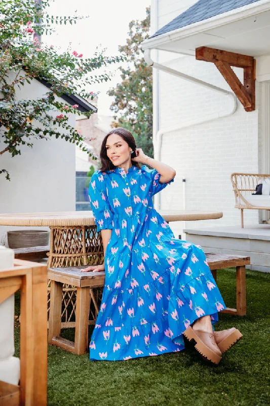 Poppy Tier Kiki Maxi Dress Comfortable Bohemian Maxi Dress