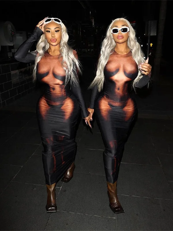 Y2K 3D Body Print Maxi Dress Women Aesthetic Long Sleeve Unique Sexy Body-Shaping Attirewear Robe Party Clubwear Clothing Classic Strapless Maxi Dress Y2K 3D Body Print Maxi Dress Women Aesthetic Long Sleeve Unique Sexy Body-Shaping Attirewear Robe Party Clubwear Clothing Classic Strapless Maxi Dress