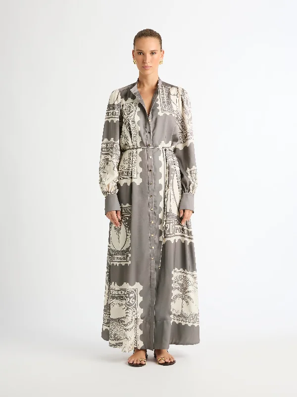 BERMUDA POST MAXI DRESS Trendy Maxi Dress with Lace