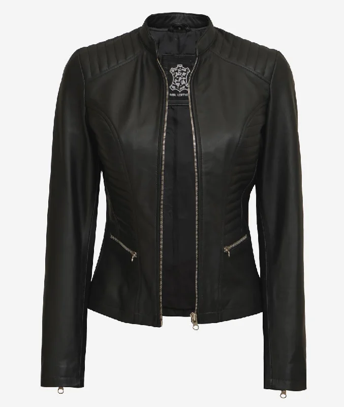 Black Slim Fit Leather Jacket Women Rayon Jacket Velvet Jacket Corduroy Jacket